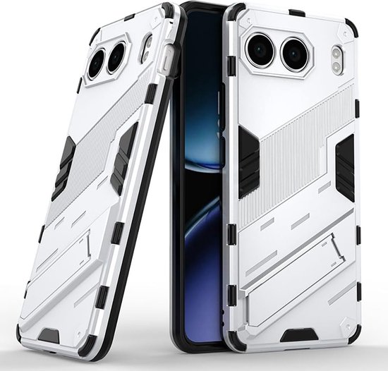 Exobox Adapté pour OnePlus Nord 4 - Siliconen Ultra-Mince Antichoc - Coque Arrière Hybride - Wit