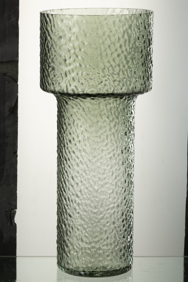 J-Line vaas Betty - glas - groen - large - 45 cm hoog