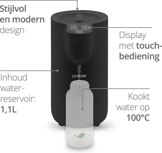 LUVION® EasyMix Water Dispenser Black - Instant warmer van Luvion — afbeelding 4