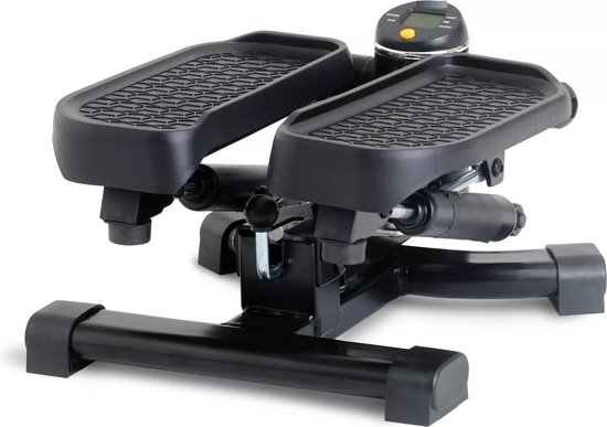 Mini Stepper - Hometrainer Fitnessapparaat - Thuis trainen - 2-in-1 Omschakeltechniek - Tot 100 kg - Zwart/Geel