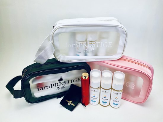 iamPrestige Voordeelpack Travel box ToGo Roos Shampoo, Facewash, BodyWash, Parfum