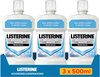 LISTERINE Mondwater Advanced White Milde Smaak - mondspoeling - verwijdert sterke verkleuring voor wittere tanden in slechts 1 week - 3x 500 ml