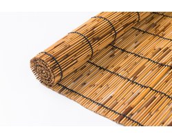 TuinChamp Rolgordijn donker riet 120 x 220 cm - Rolgordijn buiten en binnen - Rieten rolgordijnen - Natuurlijk rolgordijn hout - Natuurlijke