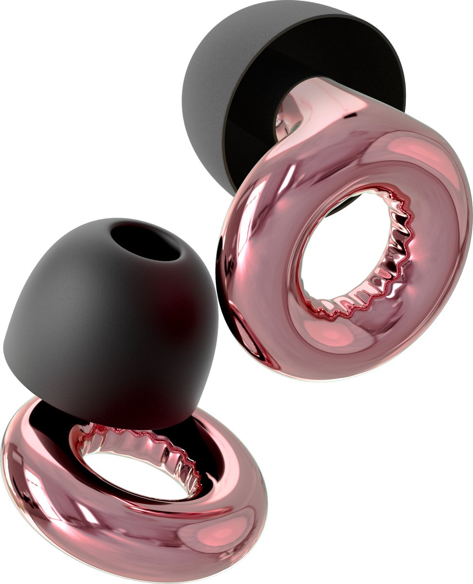 Goedkoopste Holy Earplugs - Oordopjes - Oordoppen voor Festival en Concerten - Oordopjes Festival - Partyplugs - Herbruikbare Festival Oordopjes met Opbergcase - Gehoorbescherming Tot 26 dB - 4 Maten XS/S/M/L - Rosé Goud