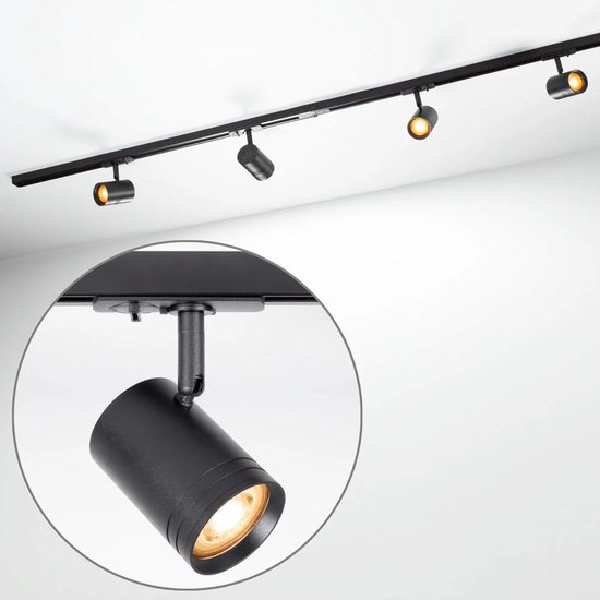 Gedotec Design keukenrailsysteem, wandrailsysteem, keuken, mat zwart, railset, lengte