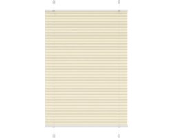 vidaXL - Plissé - rolgordijn - 100x150 - cm - stofbreedte - 99,4cm - polyester - crème
