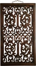 Fine Asianliving Panneau mural chinois antique en bois sculpté à la main L50xP3xH85cm