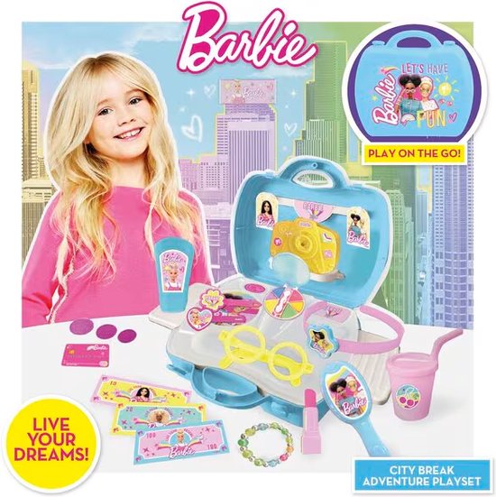 Mattel Barbie City Break Adventure Speelset - 20 Delig - Vanaf 3