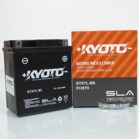 Batterie SLA Kyoto pour Moto Yamaha 125 XTX 2005 à 2010 YTX7L-BS / 12V 6Ah Neuf