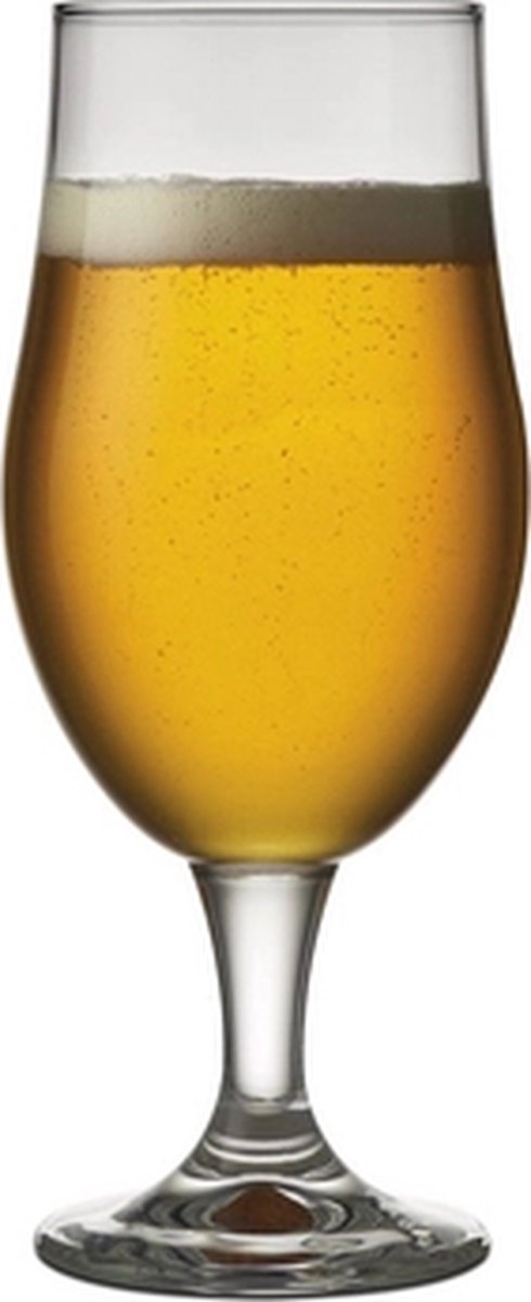 Lyngby Glas Juvel bierglazen - 490 ml - set van 4 - bierglazen op voet, vaatwasserbestendig