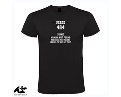 Error 404 - Unisex T-Shirt - XL - Zwart