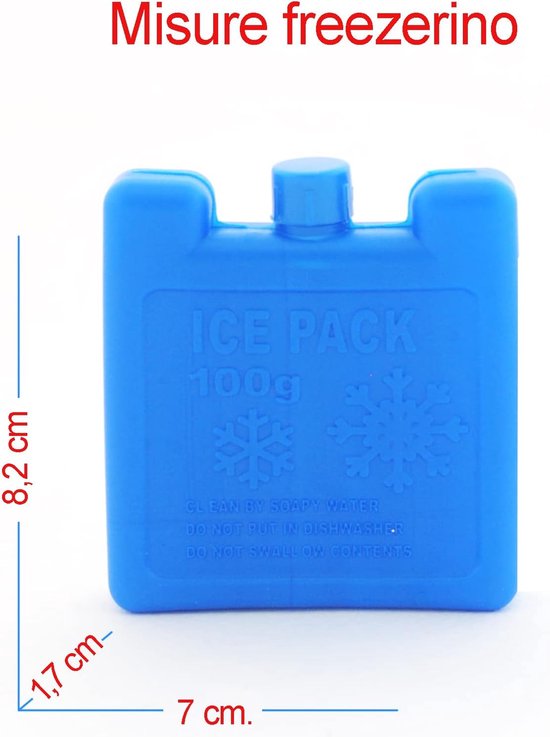 Foto: Freezerini ice pack extra koelmiddel ideaal voor lunchboxen 100 ml blauw kunststof