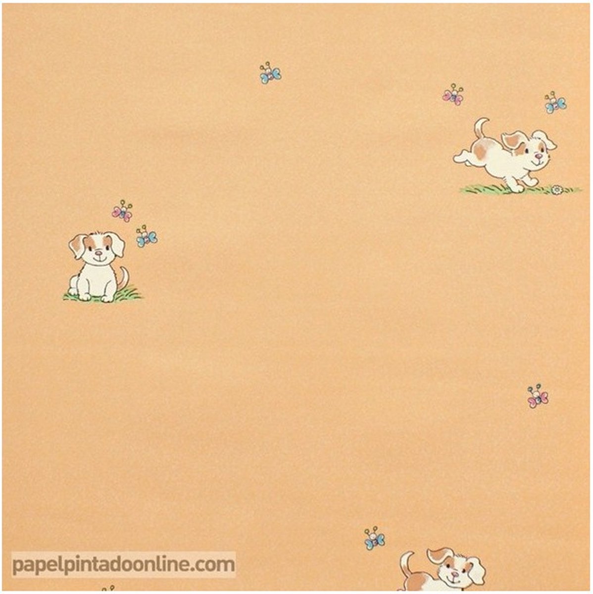 Four Friends - Behang Kinderkamer - Babykamer - Behangpapier - Kinderbehang - Hondjes - 0,53 x 10,05M.
