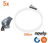 BOXOB Verstelbare Ophangdraadset voor Schilderijen, Ondersteunt Tot 22,68kg Inclusief 4 Ophangdraden Schilderijen 8 d-Ringen en 16 Schroeven, voor Het Ophangen Van Spiegels en Frames