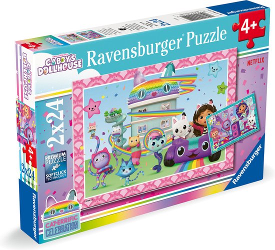 Ravensburger Puzzel - Gabby's Dollhouse - 2x24 stukjes | bol