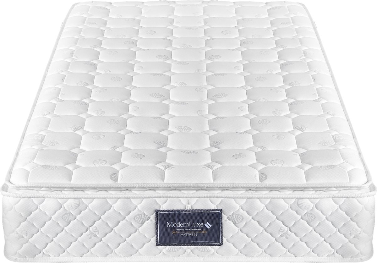 Asaam Binnenveringsmatras-Dubbele Koudschuimmatras- Veerkern en gewatteerde microvezelhoes- Ideaal voor Buikslapers- Hoogte 25 cm-160x200 cm