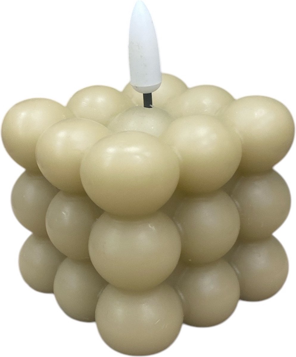 Countryfield Led - Kaars - Bubble - Taupe