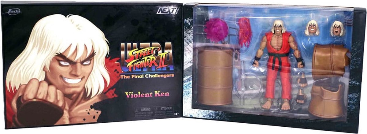 Jada Toys Ultra Street Fighter II: The Final Challengers Action Figure 1/12 Violent Ken Next Level SDCC 2024 Exclusive 15 cm Action Figuur