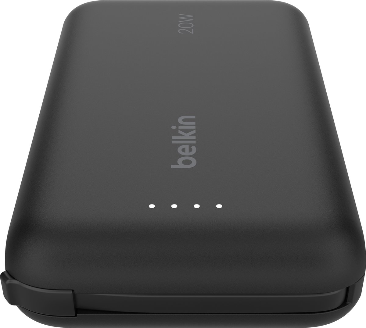 Afbeelding 2 van Belkin Powerbank 10.000mAh met Geïntegreerde USB-C Kabel – 20W Snelladen – Zwart