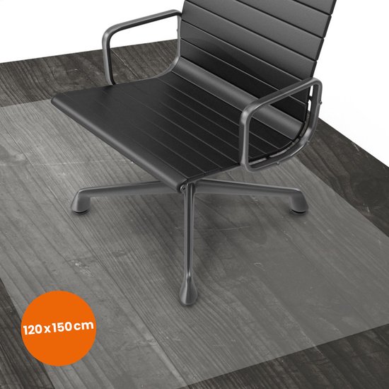 Goliving Vloerbeschermer bureaustoel – Bureaustoelmat – PVC – Geluiddempend – Voor harde vloeren – 120 x 150 cm – Transparant