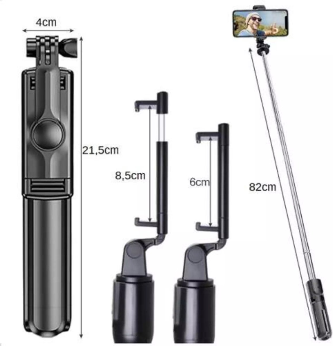 Izoxis Monopod en Tripod - Draadloos en Compact - Voor Foto's en Video's thumbnail 5