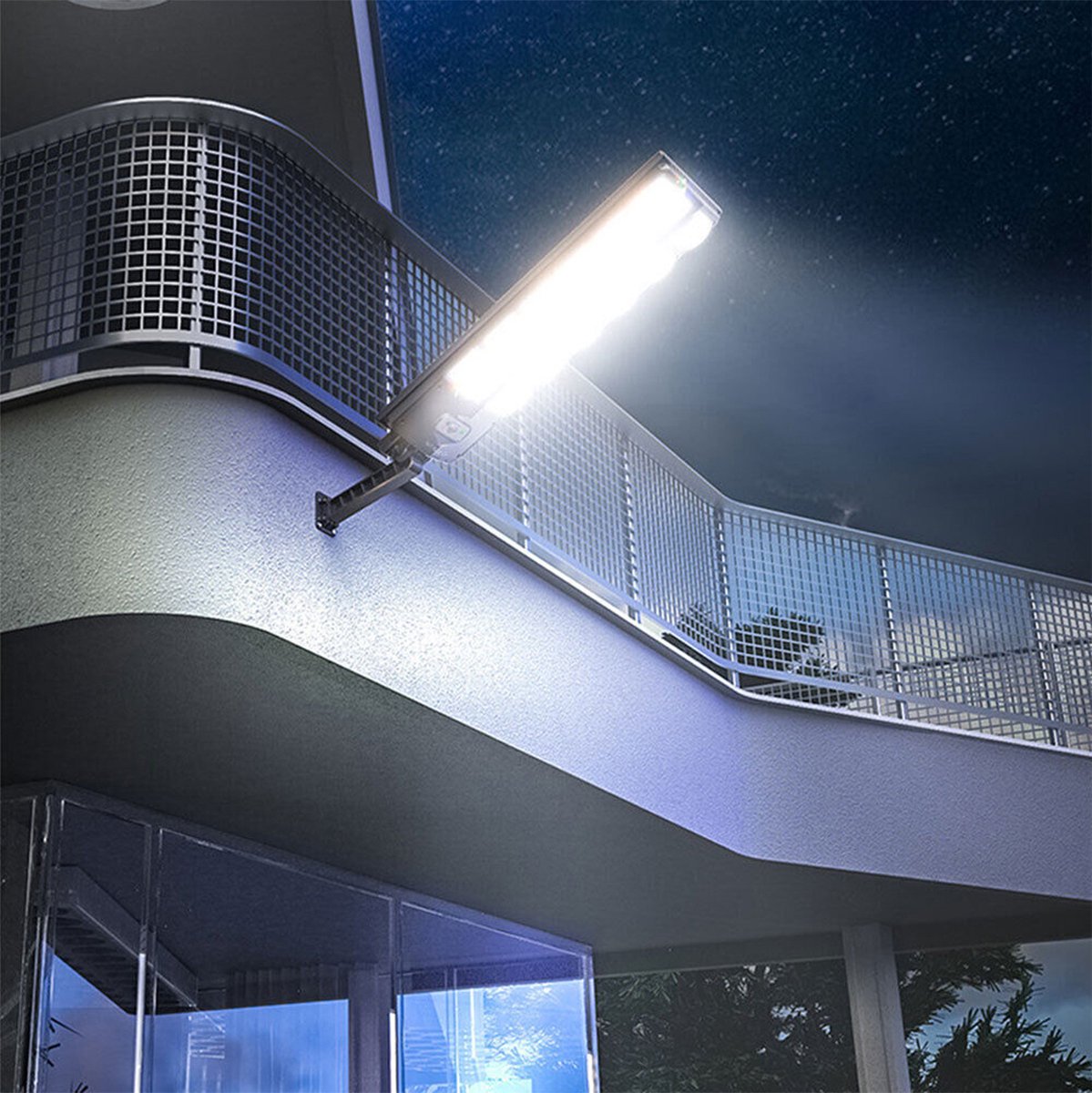 Zonne-straatlamp halogeen met bewegings- en schemersensor, 1000 W