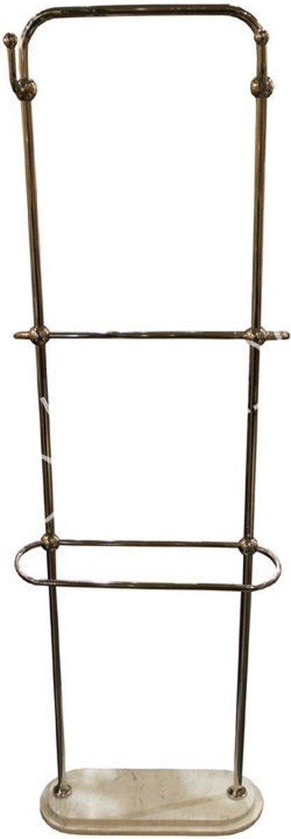Colmore by Diga Handdoekrek met witte marmeren basis, roestvrij staal/SILVER, 54x20x163.