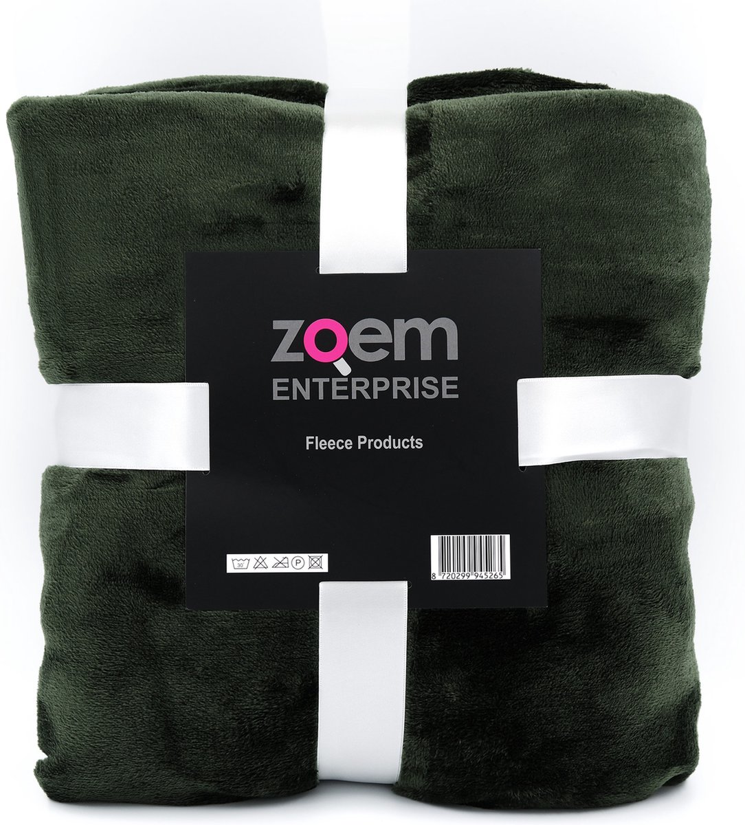 Zoem enterprise V&L comfortlifestyle - Fleece deken - fleece plaid - 150 x 200 - 280 gsm - Legergroen