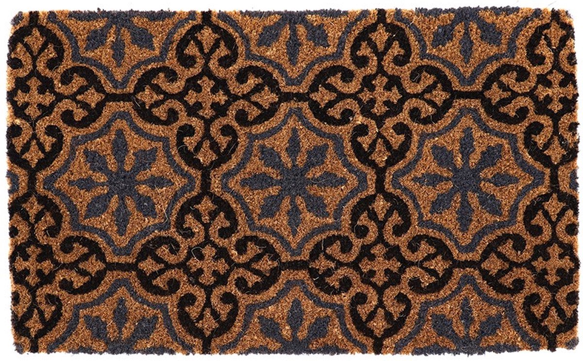 Esschert Design Deurmat Portugese Tegels | Kokosnoot | 75x45cm Mehrfarbig