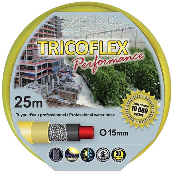 TRICOFLEX Performance - 25m - 12,5 mm - Tuinslang - Flexibele - Duurzaam - Premium Waterslang - Voor Intensief Gebruik