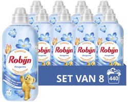 Robijn Wasverzachter - Morgenfris - 8 flessen - 440 wasbeurten - Voordeelverpakking