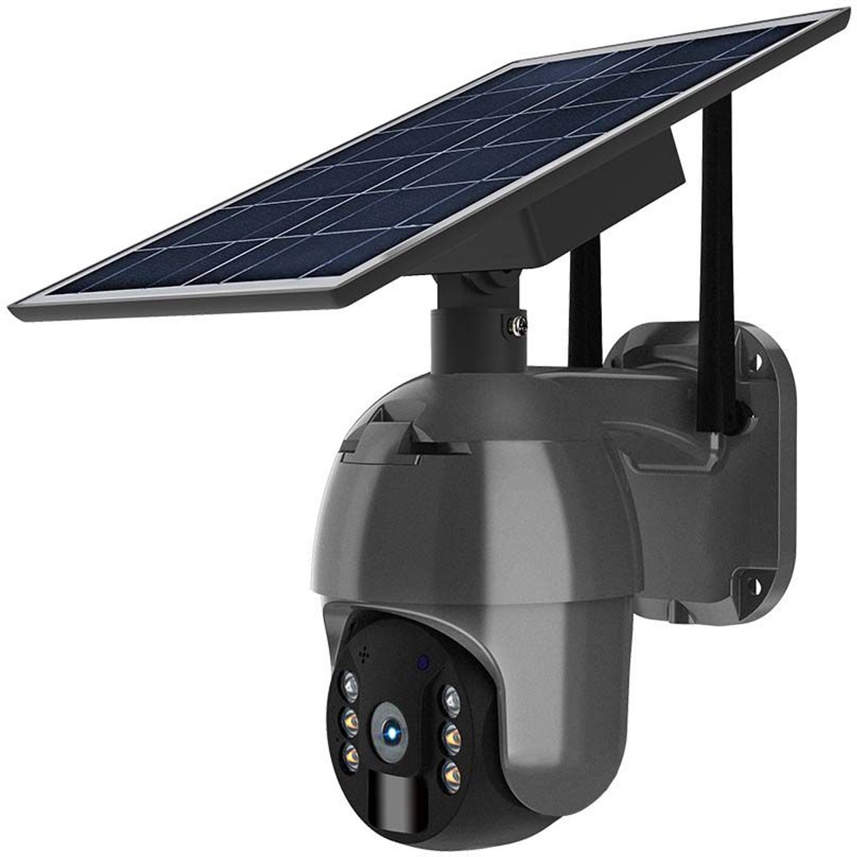 V-TAC VT-11024-4G Slimme Camera Op Zonne-energie - IP65 Waterdicht - Zwart - 4G - PTZ