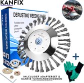 KanFix Onkruidborstel voor Bosmaaier Electrisch - Voegenborstel - Grastrimmer - Onkruidverwijderaars - 6inch