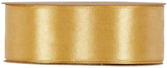Lint - Goud - 50m x 40mm | Double Satin Classic | Dubbelzijdig Luxe Satijnen Lint | Feestlint op rol | Satijn Lint | Cadeaulint