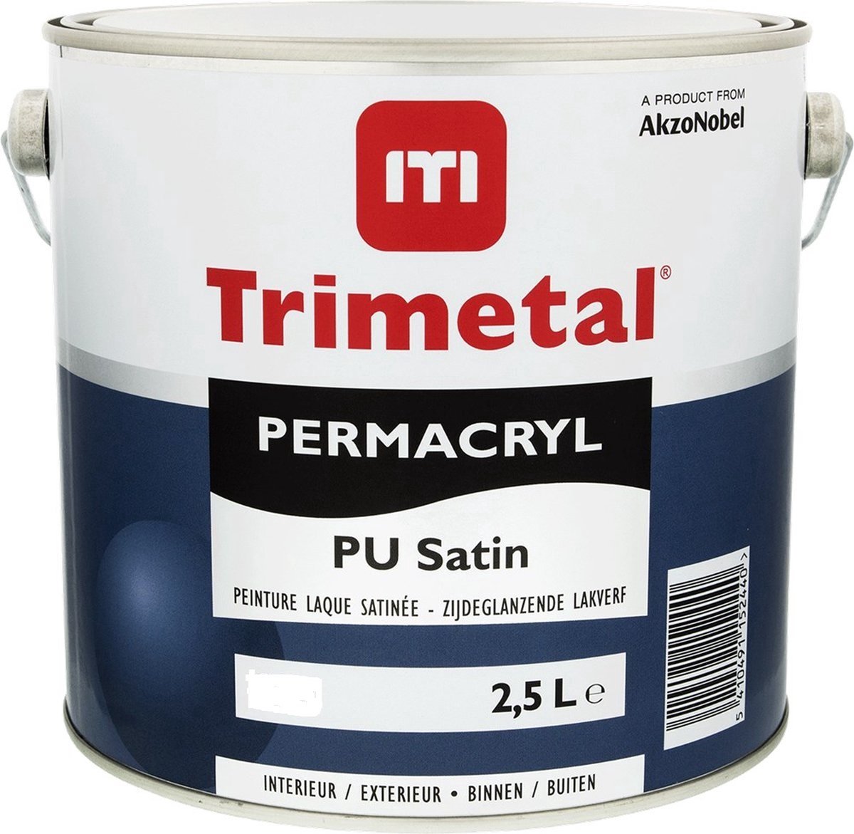 Trimetal Permacryl Pu Satin - Wit - 2.5L