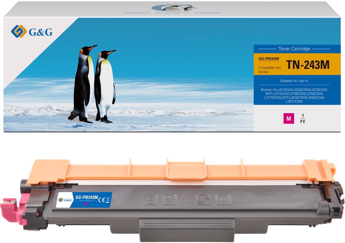 G&G TN243 Huismerk Toner Geschikt voor Brother TN-243 - Magenta