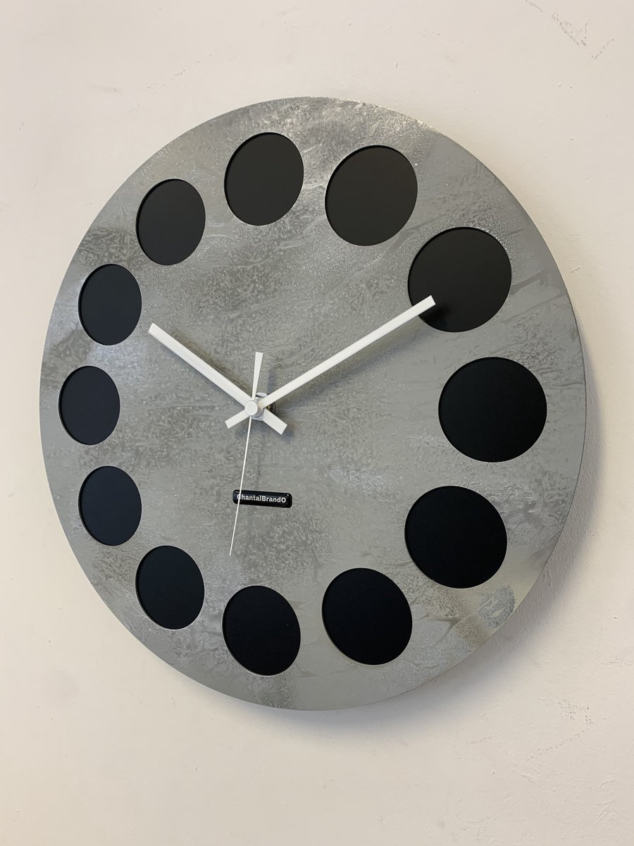 MOSACLOCK GRAY&BLACK LABEL Wandklok Modern Industrieel Design