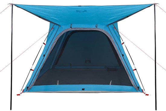 vidaXL - Tent - 4-persoons - waterdicht - snelontgrendeling - blauw van Vidaxl — afbeelding 3