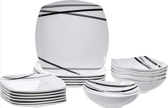 Cosy & Trendy 8819139 Service de Table PUNTO  18 Pièces, pour 6 Personnes