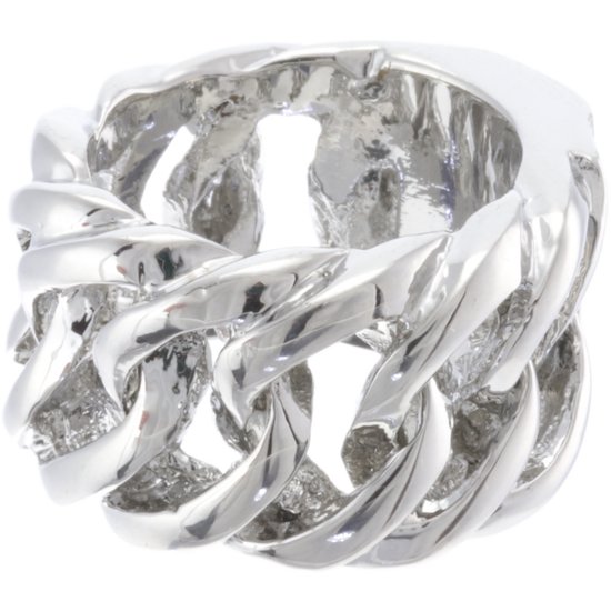 Behave - Ring - Bague à maillons épais de couleur argentée - Ring tendance - Look Vintage - Robuste et Elegant - Sans nickel