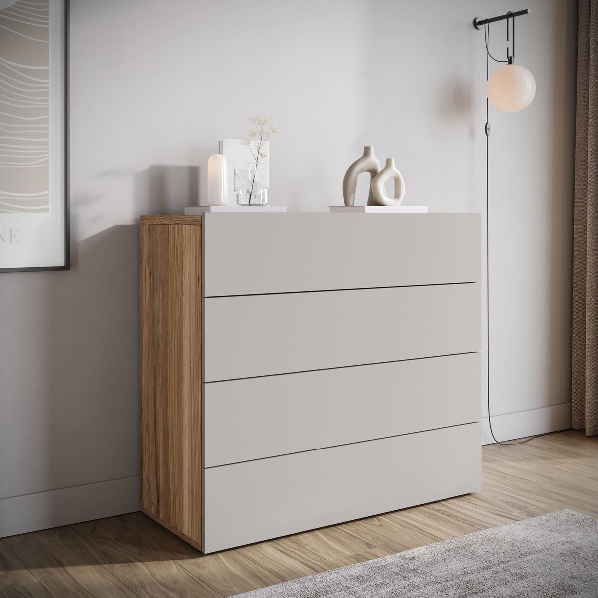 Meubella - Ladekast Innocent - Beige - 100 cm