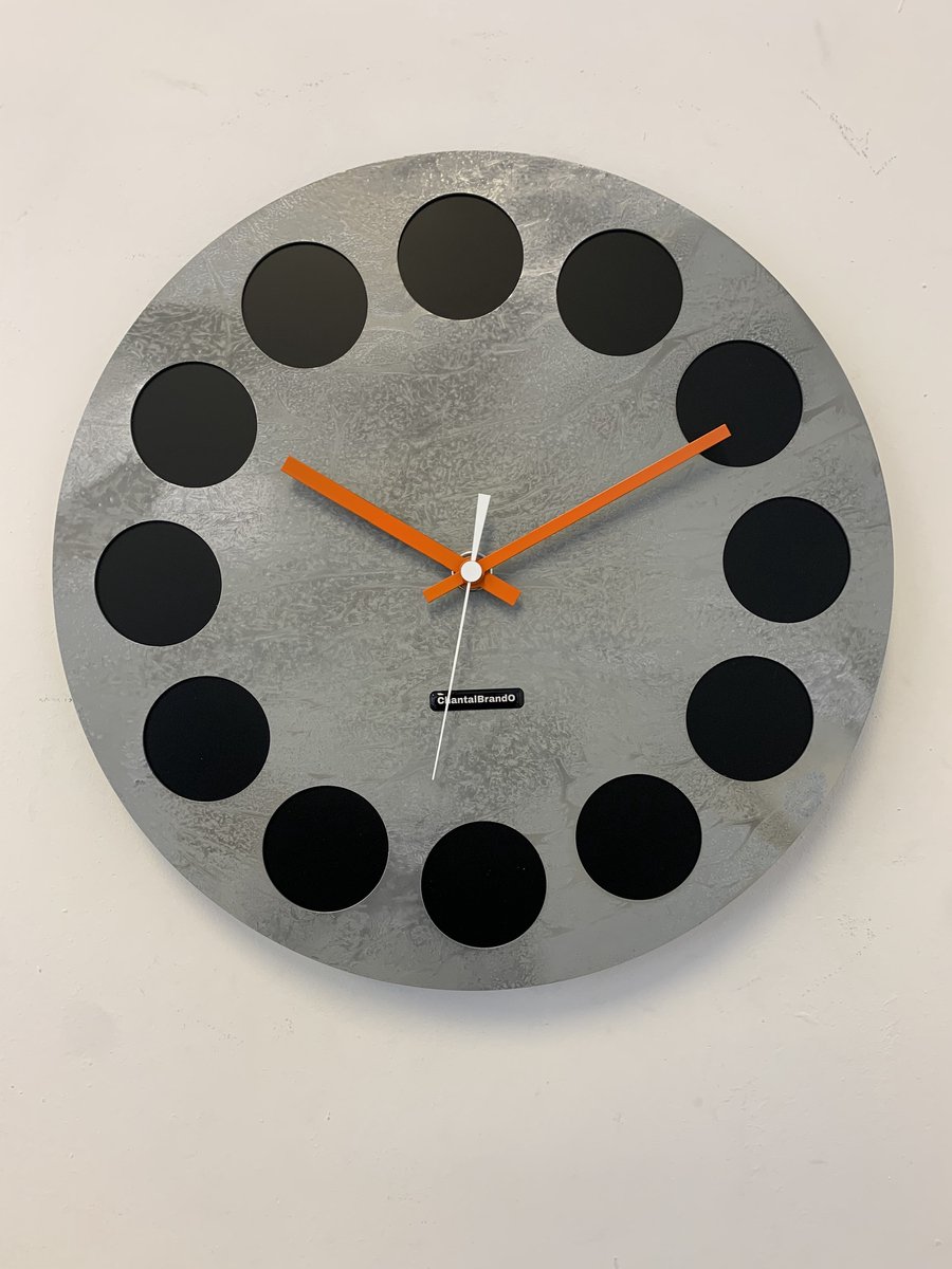 MOSACLOCK GRAY&BLACK LABEL Wandklok Modern Industrieel Design