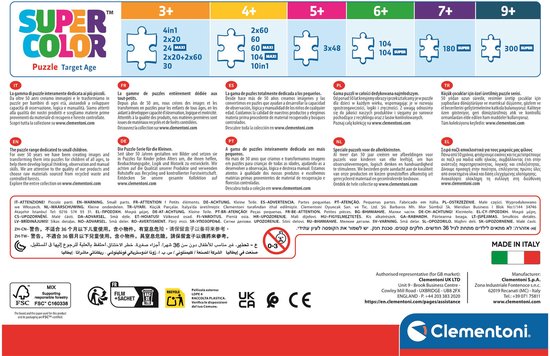 Clementoni - Kinderpuzzel 4 in 1 - Busy at Work - 12, 16, 20 en 24 ...