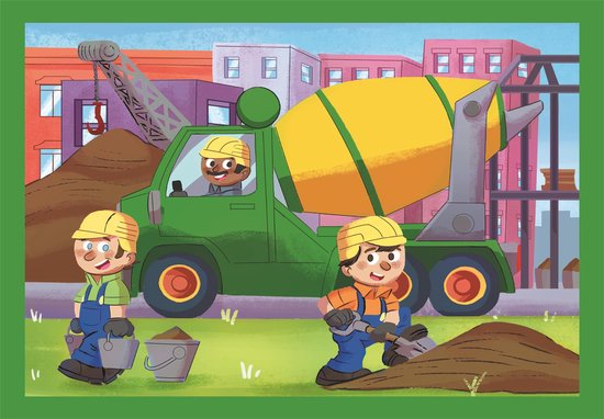 Clementoni - Kinderpuzzel 4 in 1 - Busy at Work - 12, 16, 20 en 24 ...