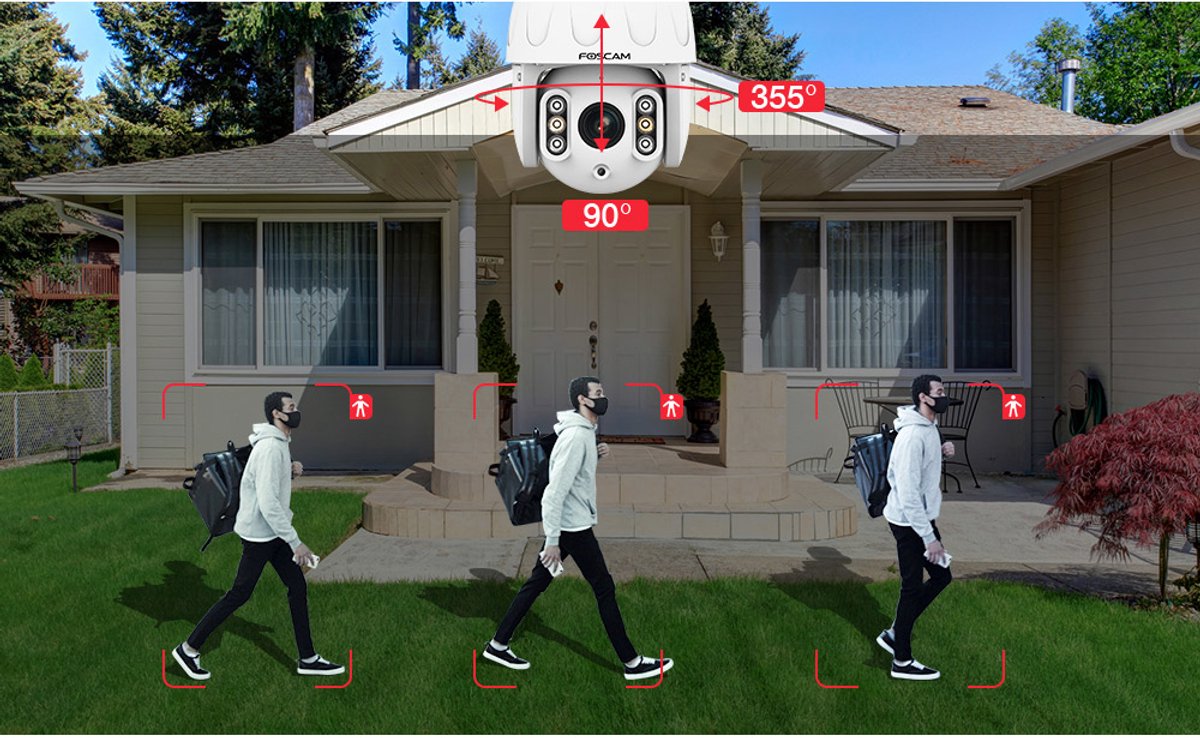 Foscam SD8P Beveiligingscamera 4K PTZ Buiten Zwart - afbeelding 2