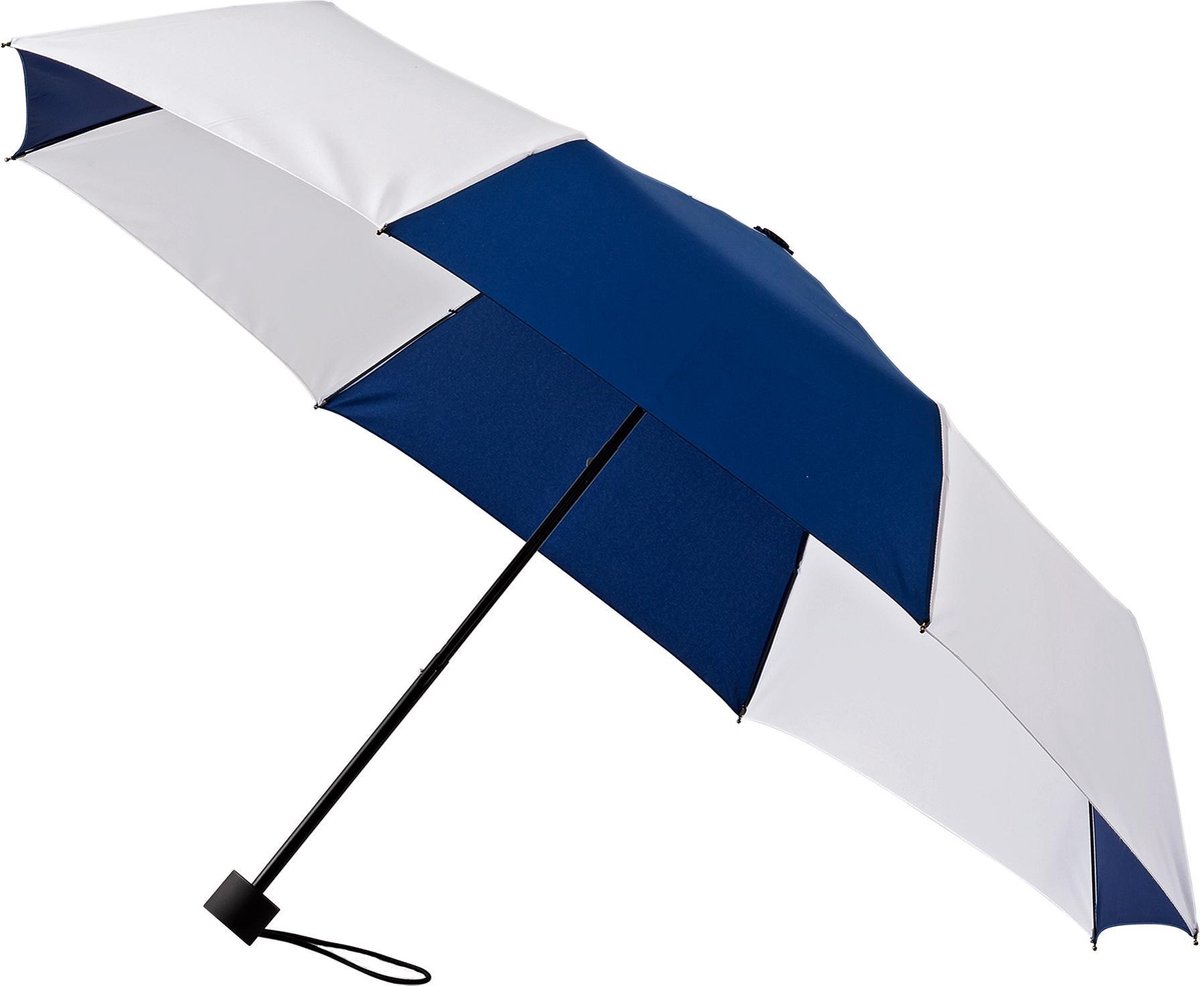 Minimax Paraplu Windproof Handopening 98 Cm Donkerblauw/wit