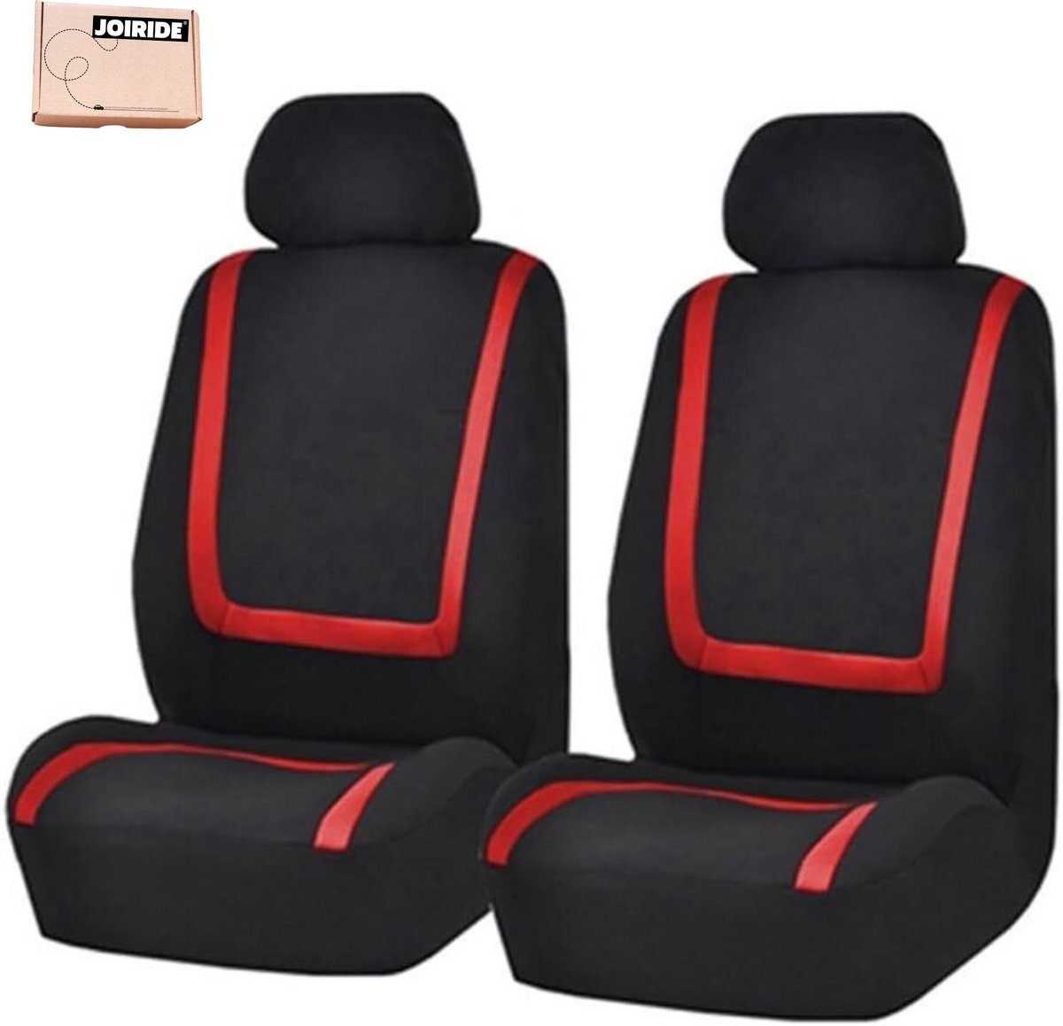 Joiride - Autostoelhoezen - Stoelhoes Auto - Autostoelhoezen voor Auto - Auto Stoelhoezen - Autostoelbeschermer - 9-Delig - Rood - CARFIT – foto 2