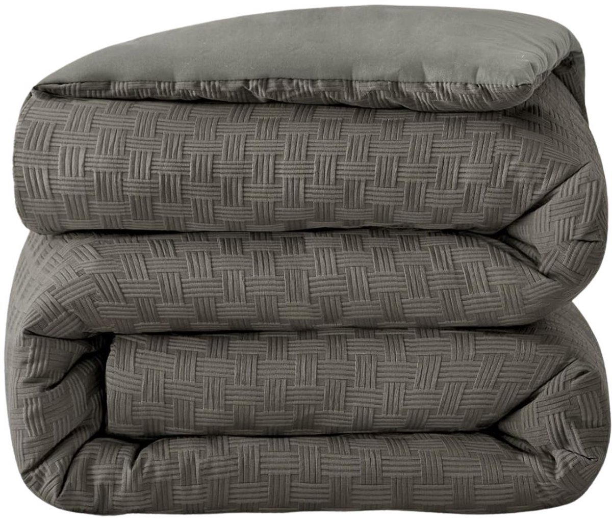 ApexArte® Dekbed 240x220 - 2 Persoons 4 Seizoenen - Wasbaar - Extra Zacht - Donkergrijs