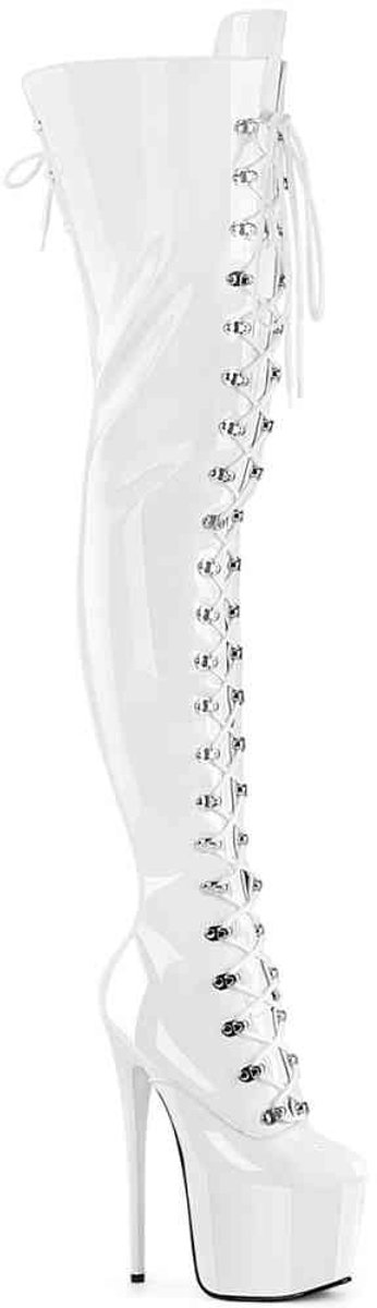 Pleaser JUBILANT-4012 Plateau overknee Laarzen 44 Shoes Wit