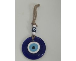 Afecto boze oog - groot formaat 6 cm - Amulet - Talisman - Hanger - Sieraad - Bescherming - Geluk - Boze oog - evil eye